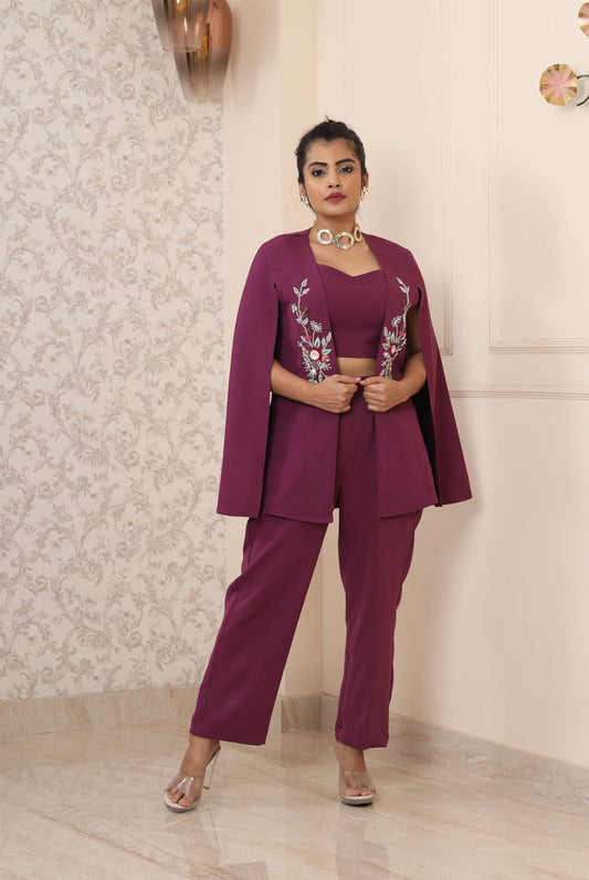 LAVENDER PURPLE CAPE JACKET CORD