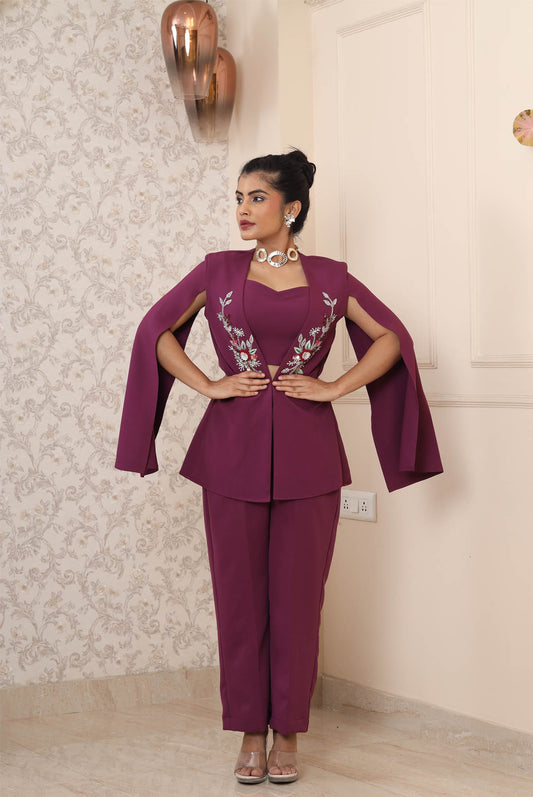 LAVENDER PURPLE CAPE JACKET CORD