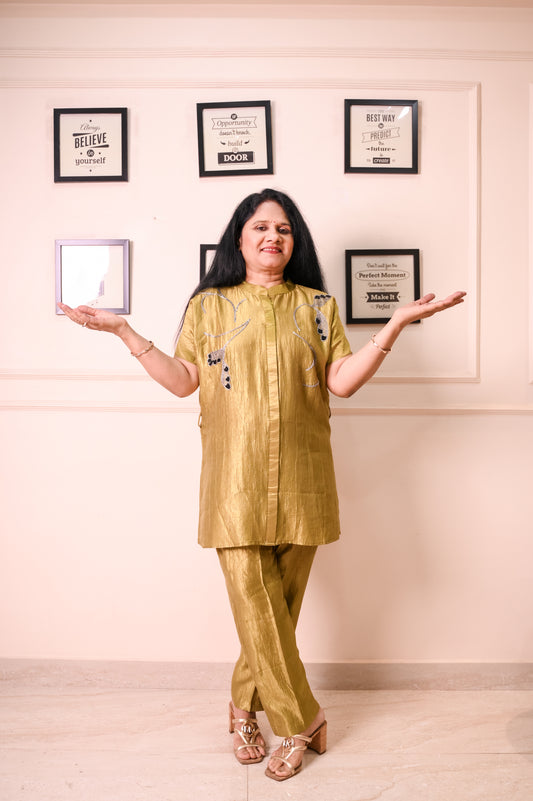 Crushed embellished cords