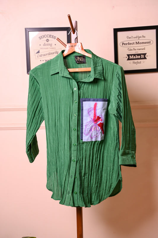 Denim Patch crushed Shirt