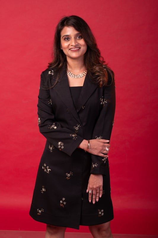 Embellished Blazer Dress