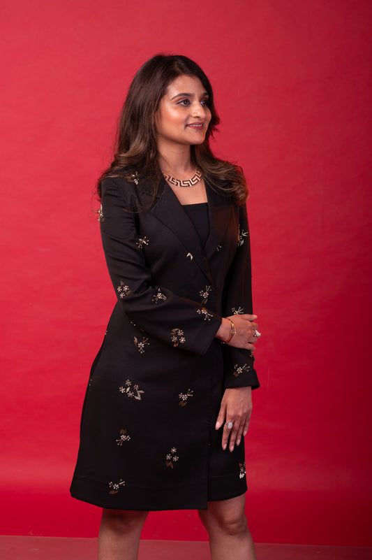 Embellished Blazer Dress