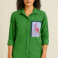 Denim Patch crushed Shirt