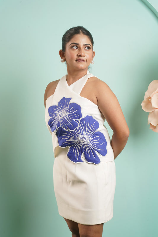 Twin flower Top & Skirt