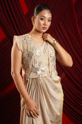 Golden bloom dress