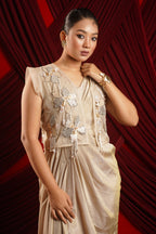 Golden bloom dress