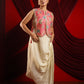 Gold drape dress with jacket
