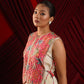 Gold drape dress with jacket