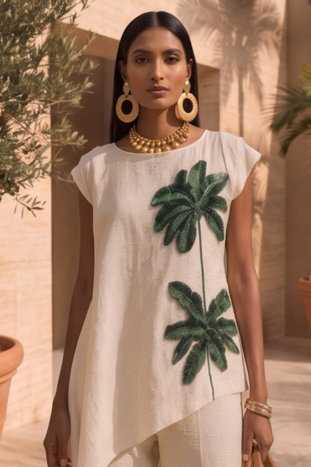 Palm Applique Co-ord Set