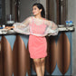 PINK DRESS WITH BOMBER