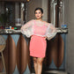 PINK DRESS WITH BOMBER